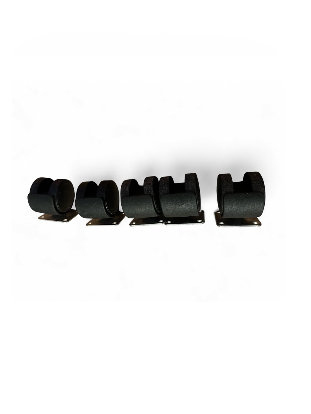 Set of 5 - 1.56" Dia. Black Caster Wheels for Cabinets and furniture